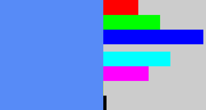 Hex color #578bf7 - soft blue