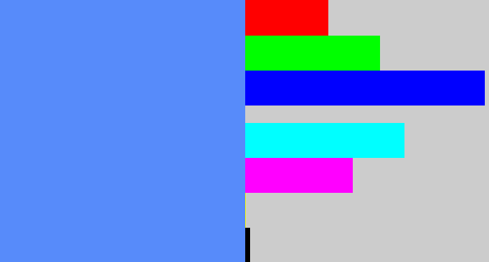 Hex color #578bfa - soft blue