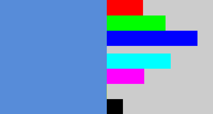 Hex color #578cd9 - soft blue