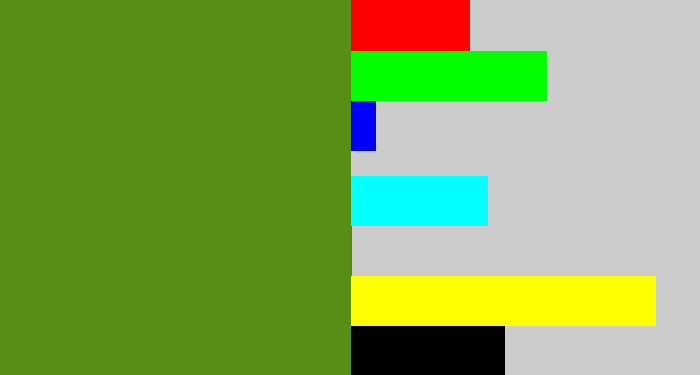 Hex color #578e13 - sap green