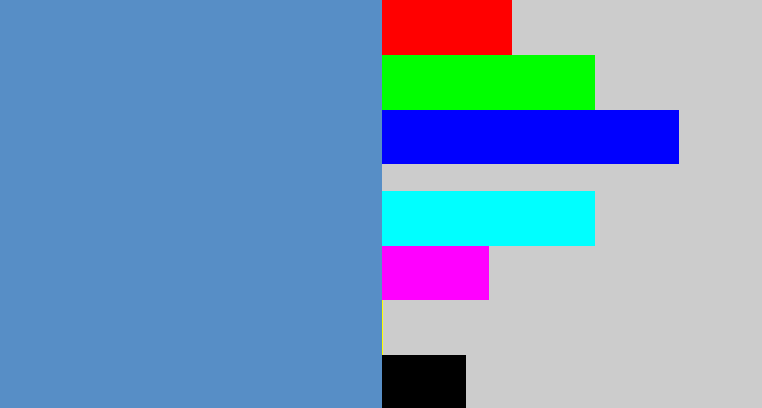 Hex color #578ec6 - faded blue