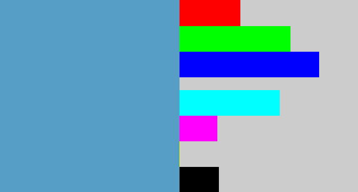 Hex color #579ec7 - faded blue