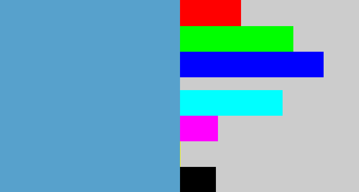 Hex color #57a1cc - faded blue
