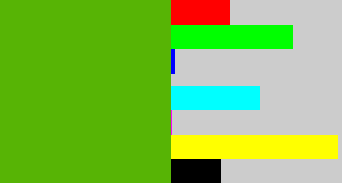 Hex color #57b405 - kermit green