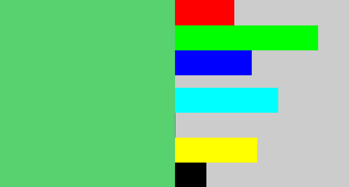 Hex color #57d26f - lightish green