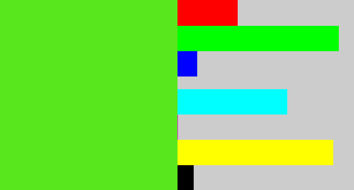 Hex color #57e71c - green apple