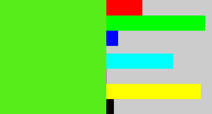Hex color #57ed1b - green apple