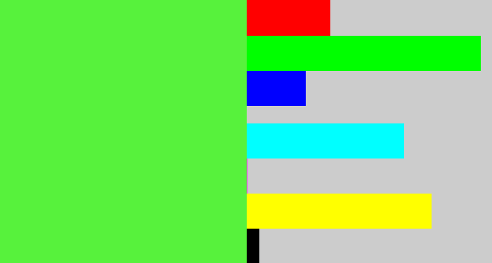 Hex color #57f23c - light neon green