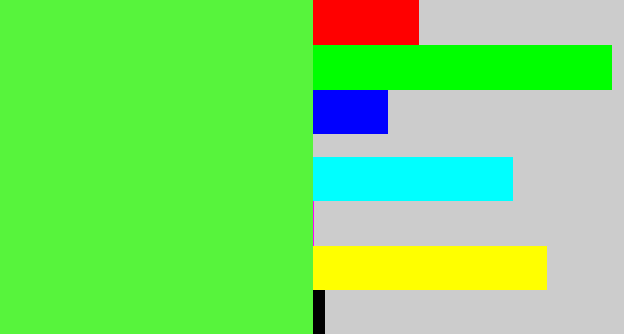 Hex color #57f43c - light neon green