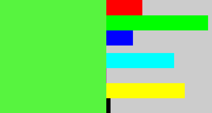 Hex color #57f43f - light neon green