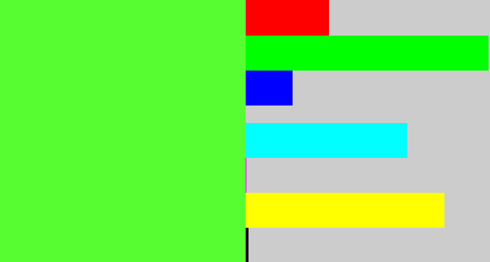 Hex color #57fd31 - toxic green