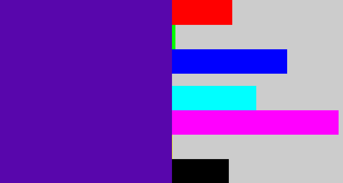 Hex color #5806ac - violet blue