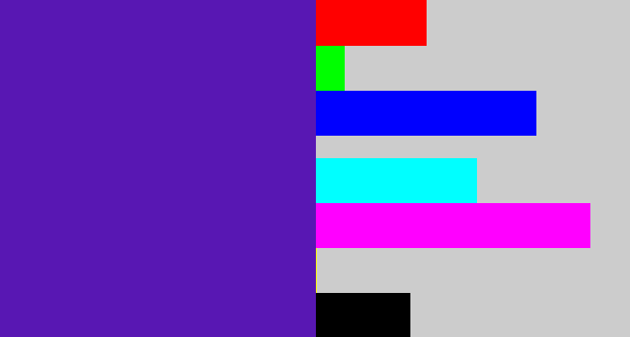 Hex color #5817b3 - violet blue