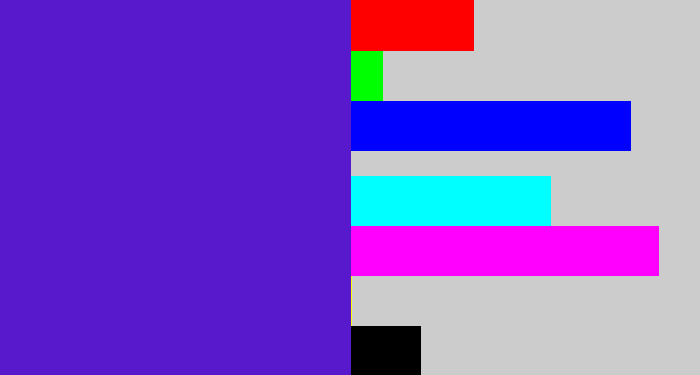 Hex color #5818cb - purple/blue