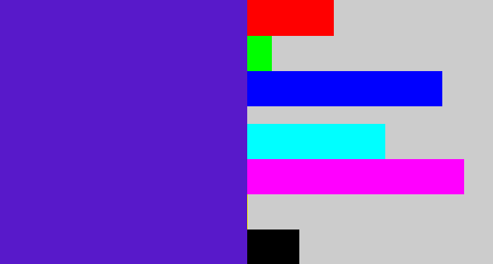 Hex color #5819ca - purple/blue