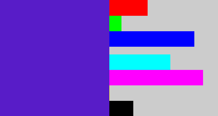 Hex color #581cc8 - purple/blue