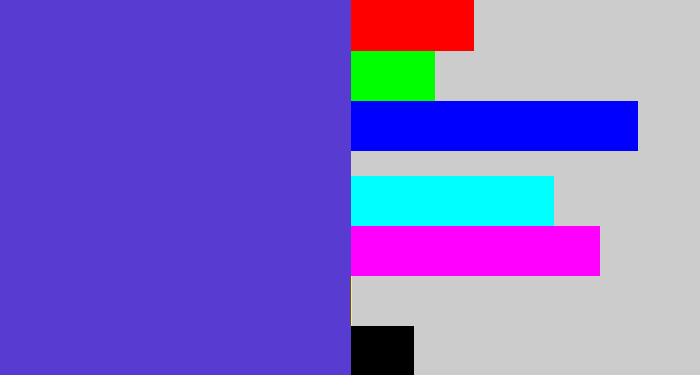 Hex color #583cd2 - blurple