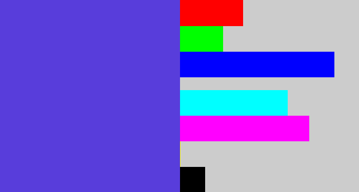Hex color #583ddb - blurple