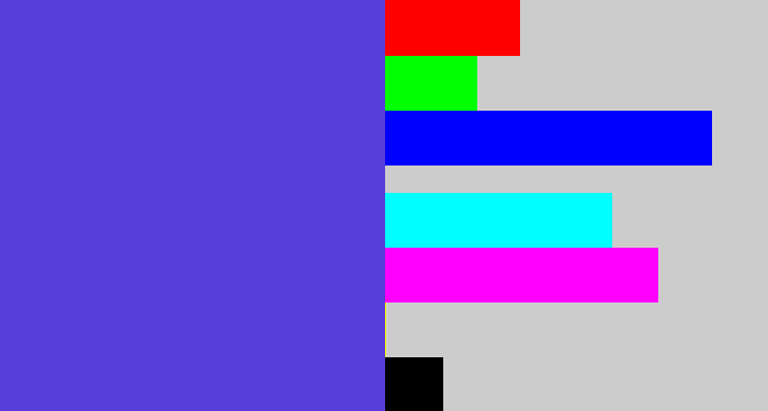 Hex color #583ed9 - blurple