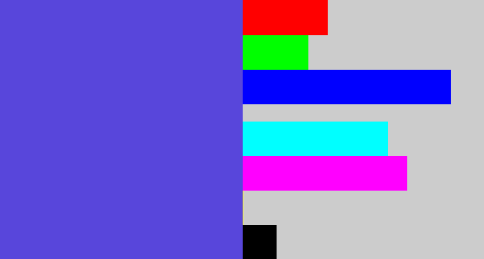 Hex color #5846db - blurple