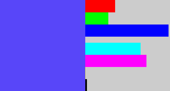 Hex color #5846f9 - purpleish blue