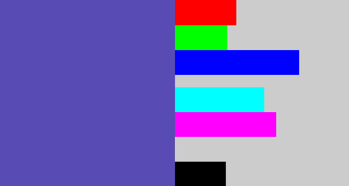 Hex color #584cb4 - iris