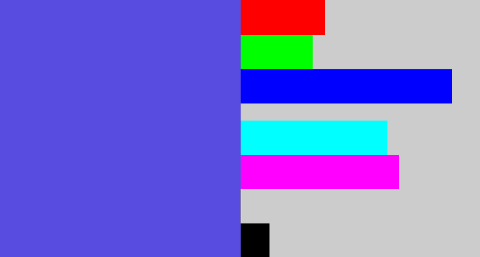 Hex color #584ce0 - warm blue