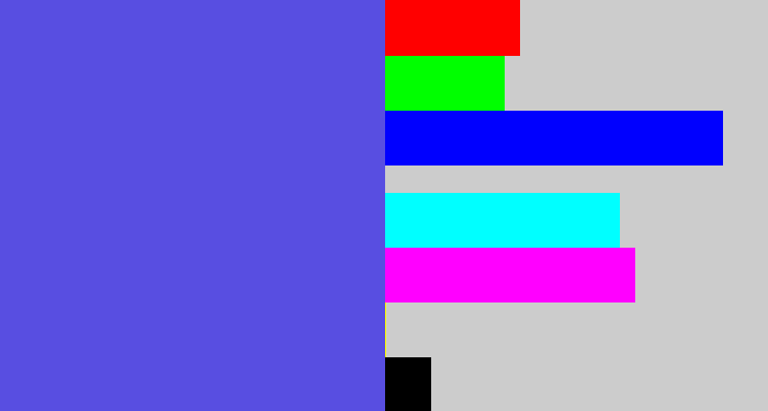 Hex color #584ee1 - warm blue