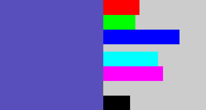 Hex color #584fbc - iris