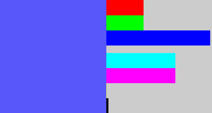Hex color #5858fa - purpleish blue