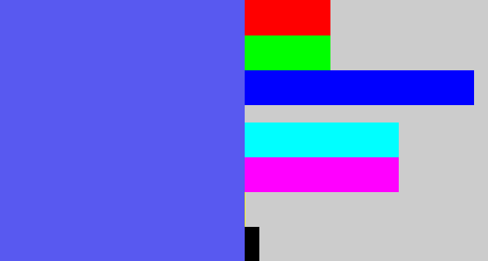 Hex color #5859f0 - warm blue