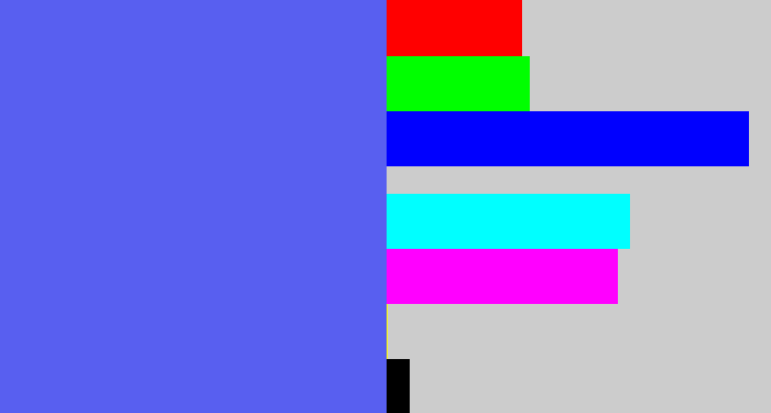 Hex color #585ff0 - warm blue