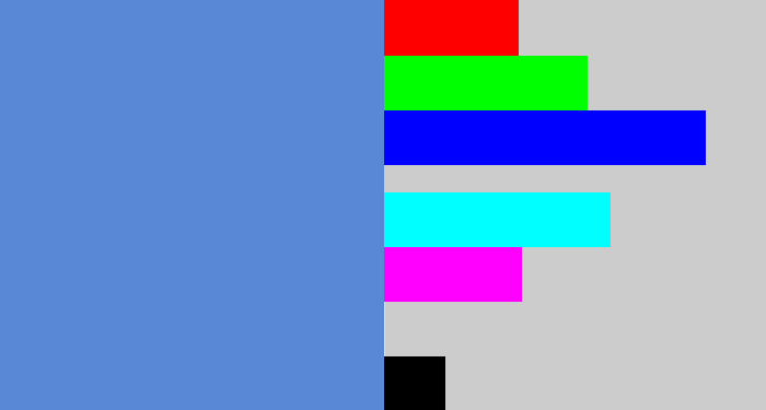 Hex color #5888d6 - soft blue