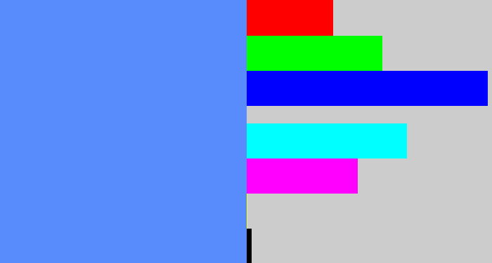 Hex color #588bfb - soft blue