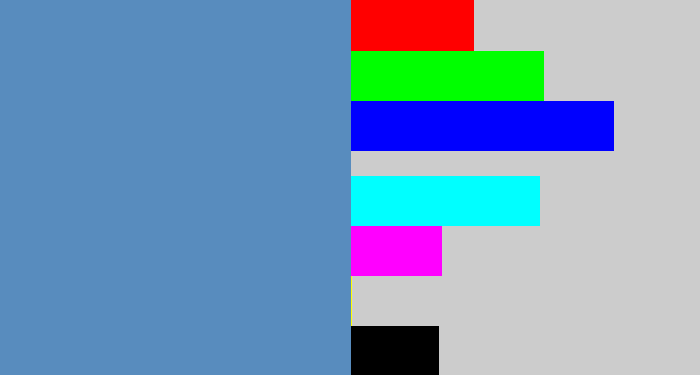Hex color #588cbe - faded blue