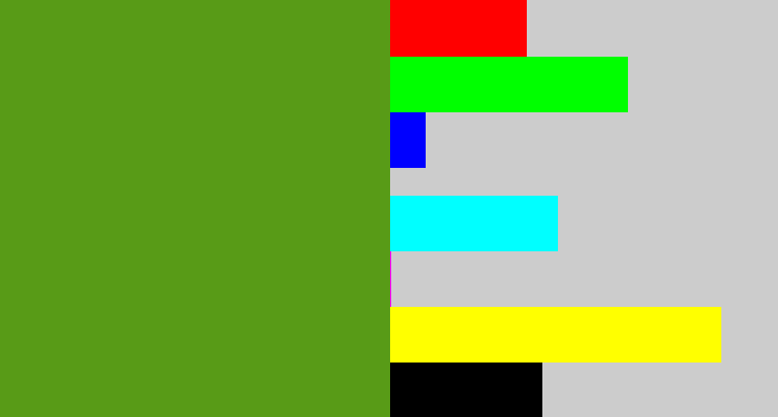 Hex color #589b17 - sap green