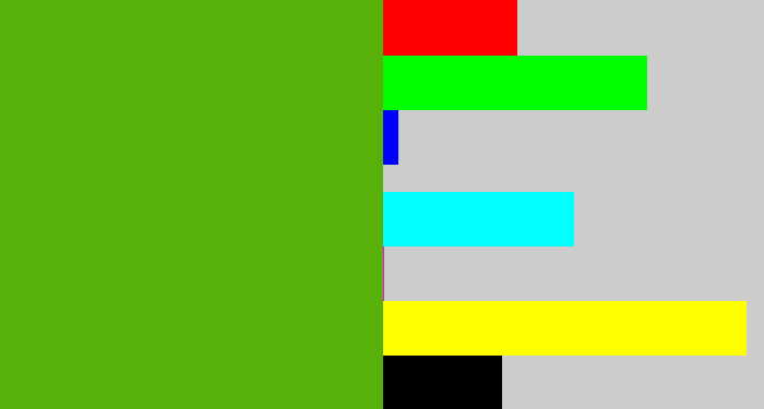 Hex color #58b109 - kermit green