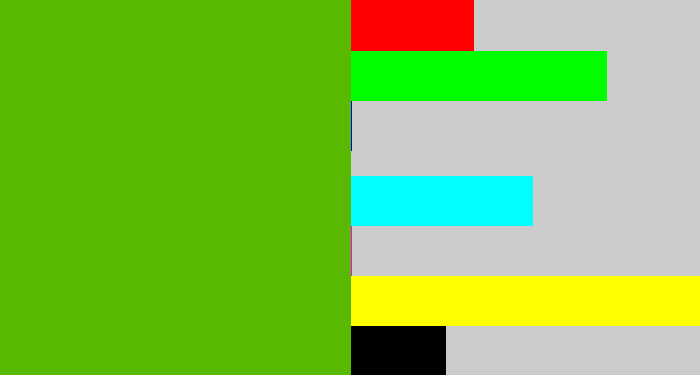 Hex color #58b900 - kermit green