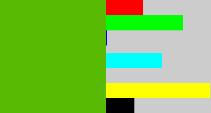 Hex color #58ba02 - frog green