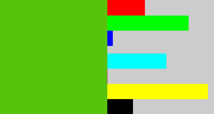 Hex color #58c30c - frog green