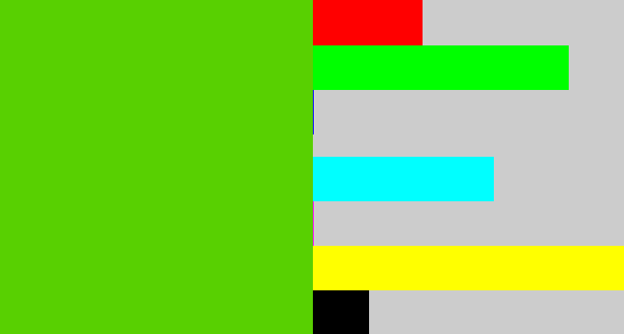 Hex color #58d001 - frog green