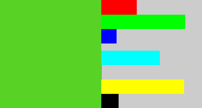 Hex color #58d325 - green apple