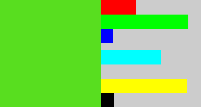 Hex color #58de1f - green apple
