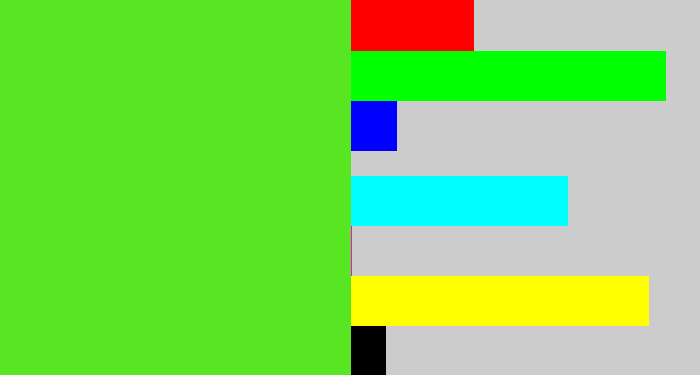 Hex color #58e622 - green apple