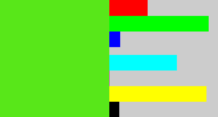 Hex color #58e719 - green apple