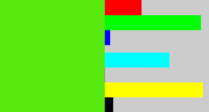 Hex color #58ea0e - green apple