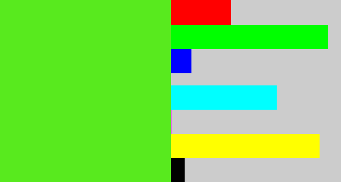 Hex color #58ea1e - green apple