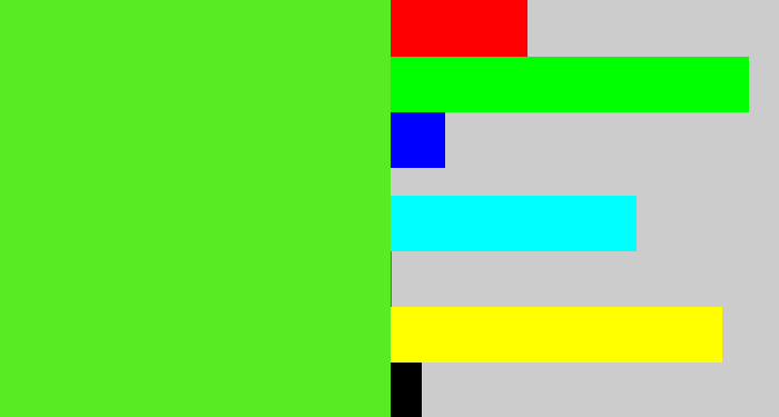 Hex color #58eb23 - green apple