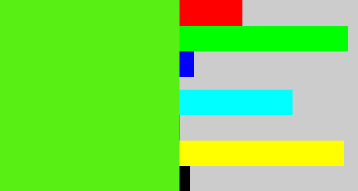 Hex color #58ef14 - green apple