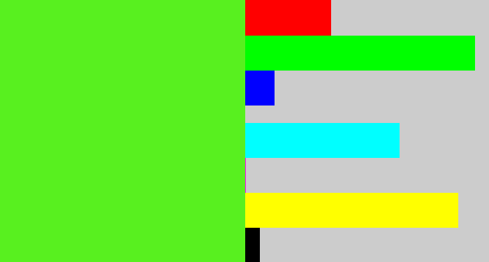 Hex color #58f01f - green apple
